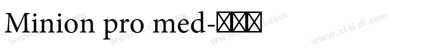 Minion pro med字体转换
